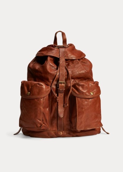 Men's Ralph Lauren Leather Rucksack | 756480ZKH